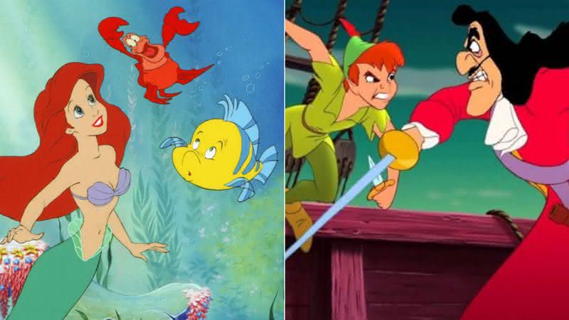 Usuário no TikTok afirma existir conexões entre “A Pequena Sereia” (1989) e “Peter Pan” (1953) - Reprodução/Disney