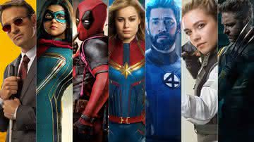 "As Marvels", "Thunderbolts", "Deadpool 3" e "Quarteto Fantástico" estão entre os próximos lançamentos do Universo Cinematográfico da Marvel - Divulgação/Marvel Studios