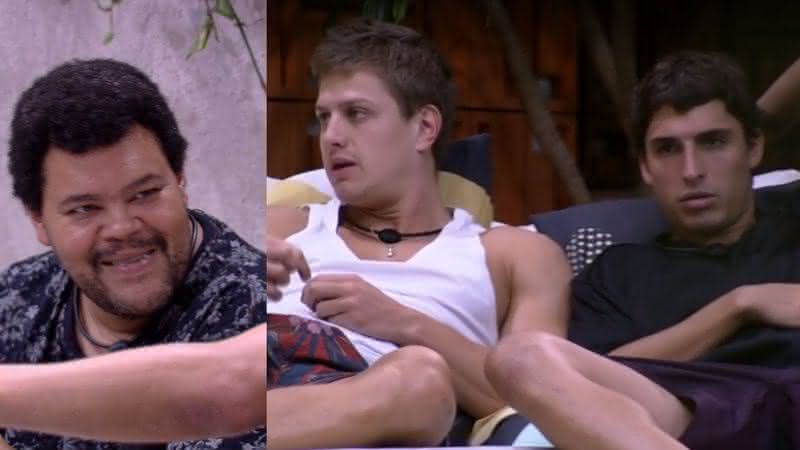 Babu Santana conversa com Lucas Gallina e Felipe Prior no BBB - Reprodução/Globoplay
