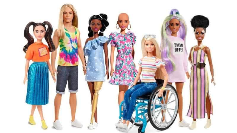 Foto de divulgação da nova linha da Barbie - Divulgação/Mattel
