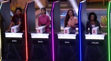 Babu, Manu, Rafa e Thelma - finalistas do BBB20 - Transmissão Globo