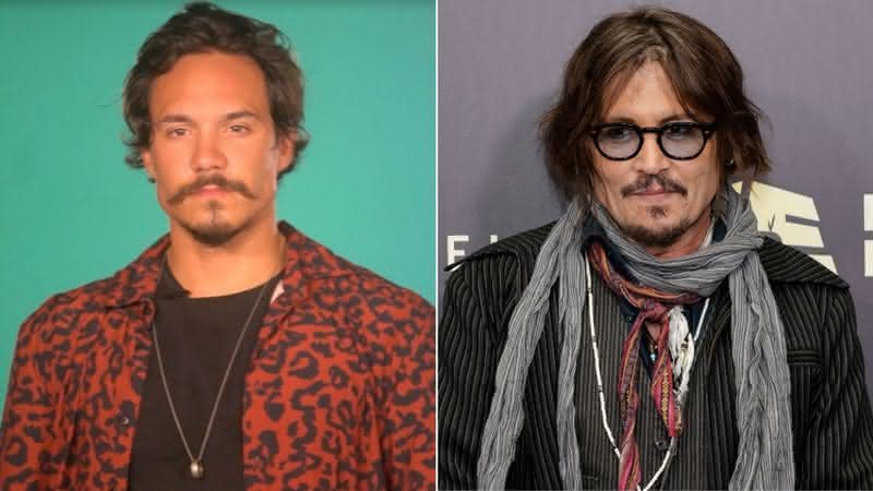 Público compara participante do "BBB 22" ao ator Johnny Depp; confira reações - Divulgação/Rede Globo/Getty Images:  Srdjan Stevanovic
