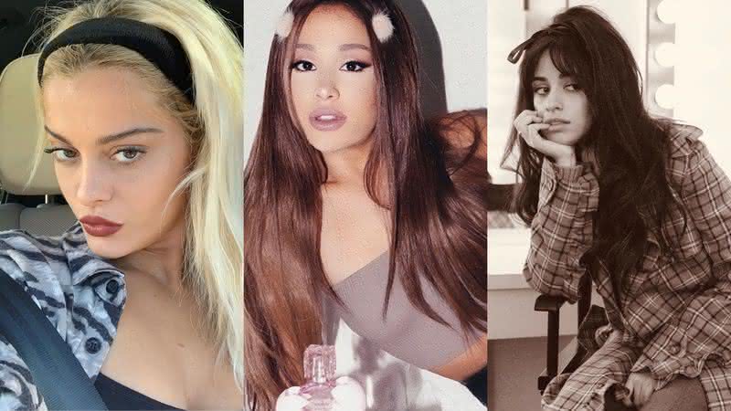 Bebe Rexha, Ariana Grande e Camila Cabello em cliques do Instagram - Reprodução/Instagram