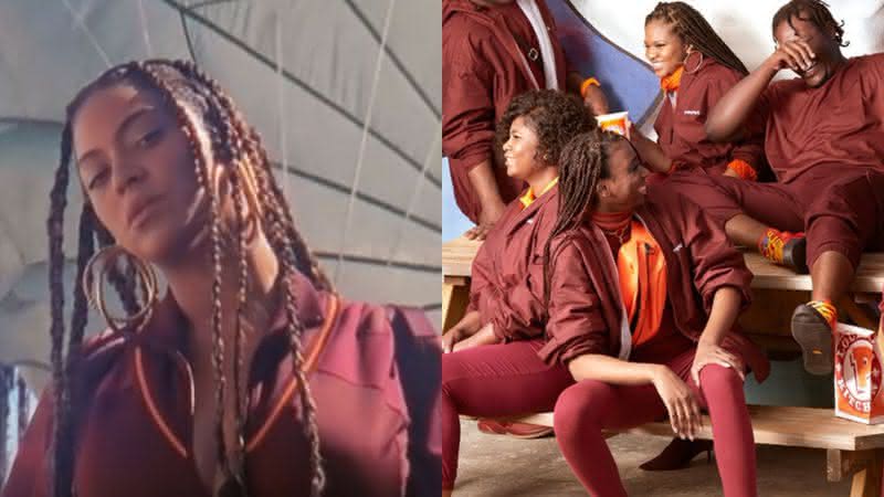 Beyoncé vestindo Ivy Park e uniforme do Popeyes - Reprodução/Instagram