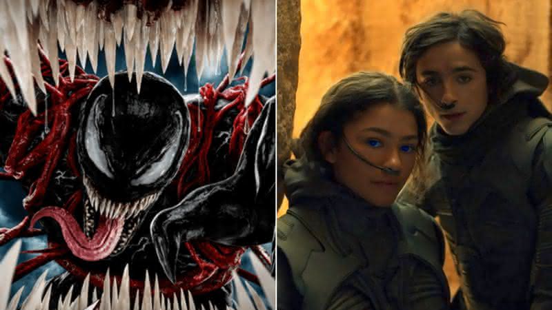 "Venom: Tempo de Carnificina" supera "Duna" e se mantém invicto no topo das bilheterias nacionais - Divulgação/Sony Pictures e Warner Bros.