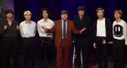 James Corden e Ashton Kutcher brincaram com os coreanos do BTS - Reprodução/YouTube