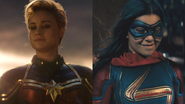 Capitã Marvel e Ms. Marvel se encontrarão em "As Marvels", segundo filme da heroína, que estreia em fevereiro de 2023 - Reprodução/Marvel Studios