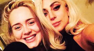 Lady Gaga e Adele juntas em 2015 - Reprodução/Instagram