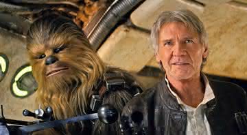 Chewbacca e Han Solo em cena de Star Wars: O Despertar da Força - Divulgação/Lucasfilm
