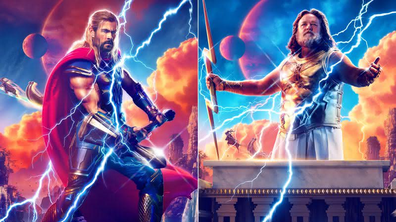 Chris Hemsworth elogia atuação de Russell Crowe como Zeus em "Thor 4": "Foi divertido" - Divulgação/Marvel Studios