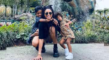 Ciara com os filhos Future Jr. e Sienna Princess em viagem de família - Instagram