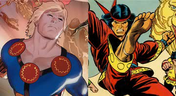 Quadrinhos de 'Os Eternos' e 'Shang-Chi'. Divulgação/Marvel