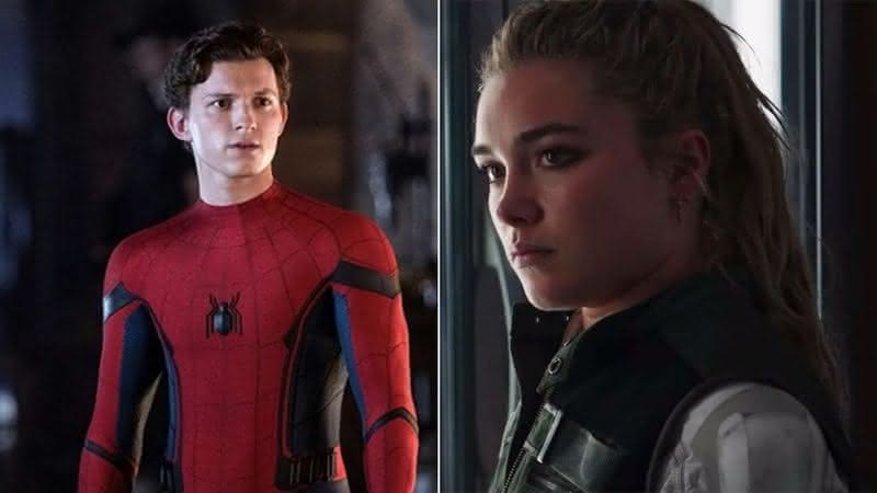 Tom Holland expõe conversa com Florence Pugh sobre crossover entre Homem-Aranha e Viúva Negra - Divulgação/Sony Pictures e Marvel Studios