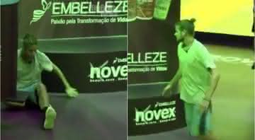 Daniel desmaiou, foi o primeiro eliminado da Prova do Líder e está no próximo paredão do Big Brother Brasil 20 - Reprodução/Globoplay