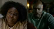 Danielle Brooks em Orange is The New Black e Mike Colter em Luke Cage - Reprodução/Netflix