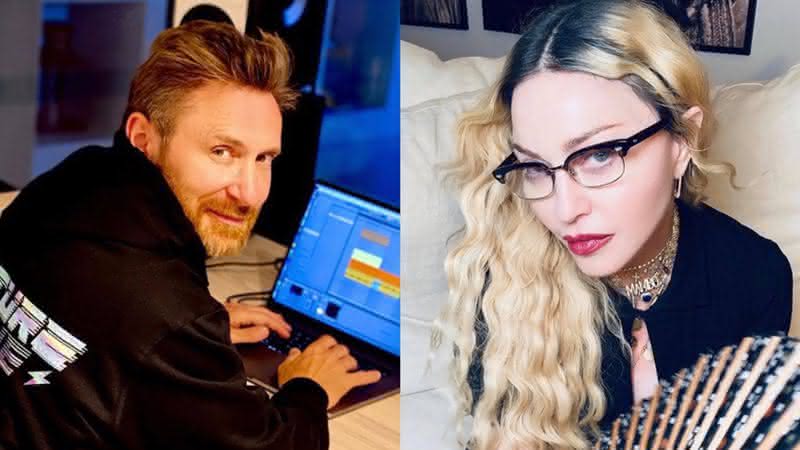 David Guetta e Madonna em fotos publicadas nas redes - Instagram