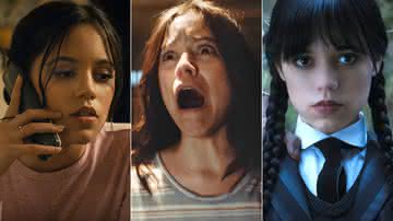 De "Pânico" a "Wandinha", as produções de terror estreladas por Jenna Ortega em 2022 - Divulgação/Paramount Pictures/A24/Netflix