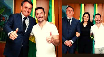 Fotos de Diego Hypólito com Jair e Michele Bolsonaro - Reprodução/Instagram