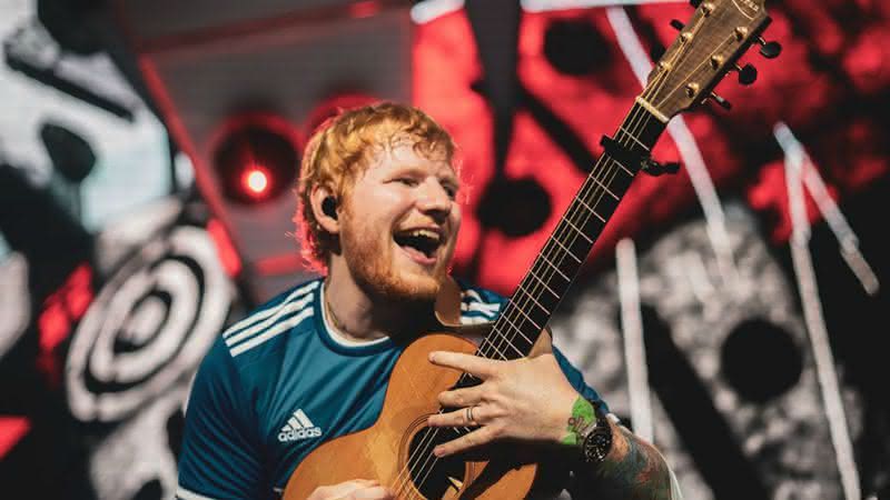 Ed Sheeran durante show da turnê Divide. Crédito: Reprodução/Instagram