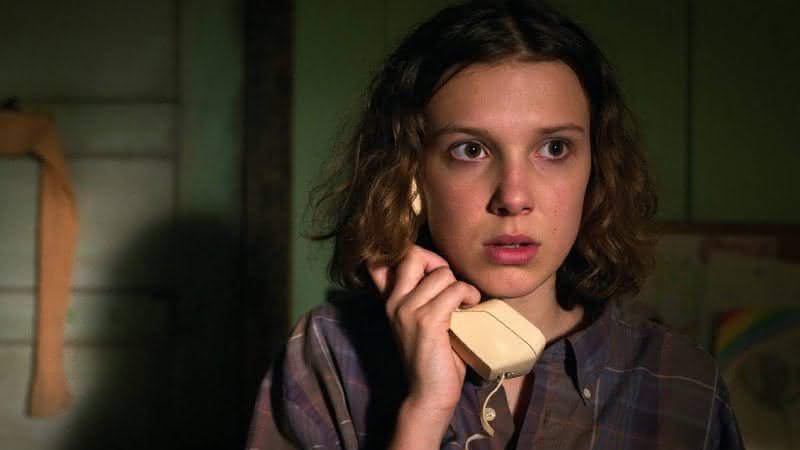 Millie como a personagem Eleven em Stranger Things - Reprodução/Netflix