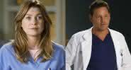 Ellen Pompeo como Meredith Grey e Justin Chambers como Alex Karev - ABC