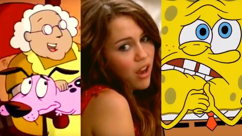 Coragem, Hannah Montana e Bob Esponja - Reprodução/YouTube