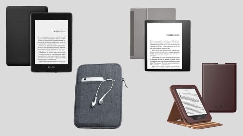 Confira as principais diferenças entre os modelos do Kindle e mais acessórios incríveis - Reprodução/Amazon