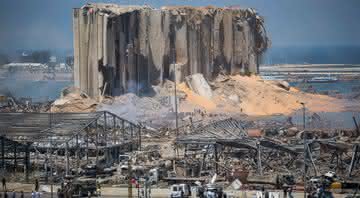 Imagens do porto após explosão em Beirute, no Líbano - Daniel Carde/Getty Images