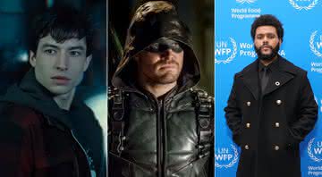 Ezra Miller suspenso da DC; retorno de Stephen Amell ao Arrowverse; e mais notícias do dia - Divulgação/Warner Bros/CW/Getty Images: Photo by Rich Fury