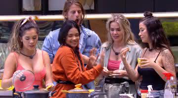 Flayslane, Gizelly, Daniel, Marcela e Bianca no Big Brother Brasil 20 - Divulgação/Gshow