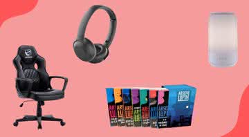 Headphones, cadeira gamer, luminária, itens de beleza e outros produtos em oferta na Amazon - Reprodução/Amazon