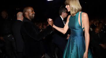 Taylor Swift e Kanye West no Grammy 2015 - Larry Busacca/Getty Images