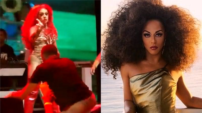 Gloria Groove tirou fã do palco durante show em Salvador e foi defendida pela colega drag queen Shangela, de RuPaul's Drag Race - Twitter/Instagram