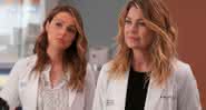Camilla Luddington como Jo Wilson e Ellen Pompeo como Meredith Grey em Grey's Anatomy - Divulgação/ABC