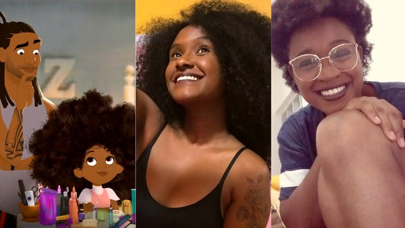 Hair Love mostra a importância de mulheres amarem os seus cabelos, como aprenderam a jornalista Domenica Cristine (centro) e a psicóloga Joann Emawodia - Sony Pictures/Instagram