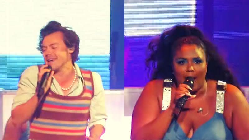 Harry Styles e Lizzo se apresentam no palco do festival Planet Pepsi Zero Sugar - Reprodução/YouTube