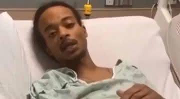 Jacob Blake aparece em vídeo divulgado pelo seu advogado e conta que tem dificuldades até para respirar após ser baleado sete vezes por policiais - Reprodução/Twitter