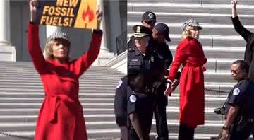 Jane Fonda é presa nos EUA por protesto na frente do Capitólio - Twitter