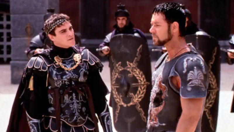 Joaquin Phoenix e Russell Crowe em Gladiador - Divulgação/Universal Pictures
