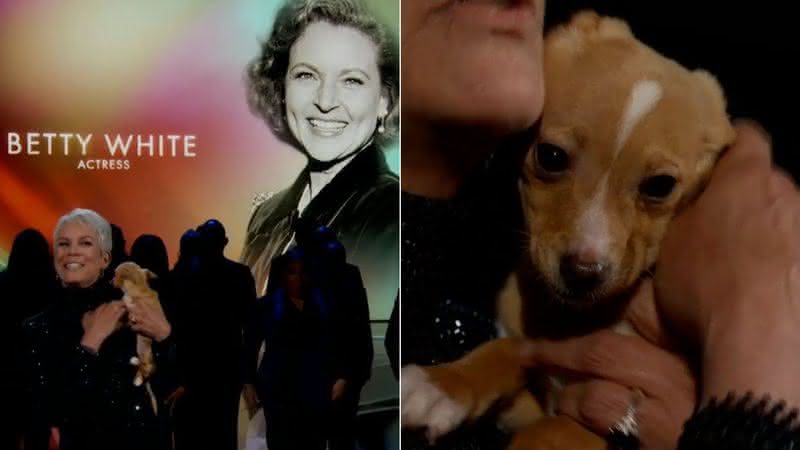 Jamie Lee Curtis homenageou a atriz Betty White no Oscar 2022 - Reprodução/ABC
