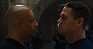 Vin Diesel e John Cena (à direita) em cena de Velozes e Furiosos 9, que tem estreia prevista para 2021 - Universal Pictures