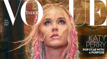 Katy Perry na capa da Vogue India de janeiro de 2020 - Divulgação/Vogue