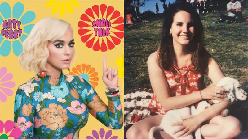 Katy Perry na capa de Small Talk e Lana Del Rey. Reprodução/Instagram