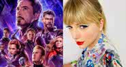 Pôster de Vingadores: Ultimato e clique de Taylor Swift nas redes sociais - Divulgação/Instagram