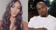 Kim Kardashian em clique no Instagram e Kanye West em entrevista a Jimmy Kimmel - Instagram/YouTube