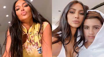 Kim Kardashian foi acusada de tentar parecer mais jovem que Mason Disick, sobrinho de dez anos da socialite - Instagram