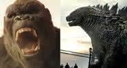 Kong em Kong: A Ilha da Caveira e Godzilla em Godzilla (2014) - Legendary Pictures/Warner