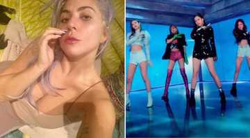 Fãs suspeitam que Lady Gaga esteja preparando um videoclipe para a parceria com o BLACKPINK, "Sour Candy" - Reprodução/Instagram/YouTube