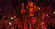 Nicki Minaj e Ariana Grande no festival Coachella. - Reprodução/Coachella