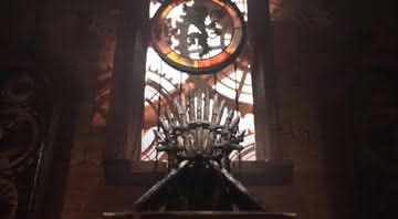 Trono de Ferro na abertura da oitava temporada de 'Game of Thrones' - Reprodução/HBO